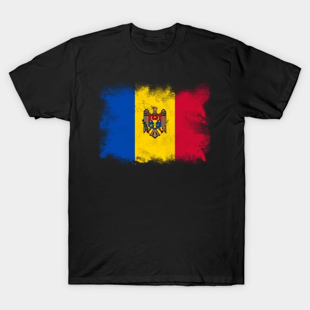Moldova Flag T-Shirt by psychoshadow